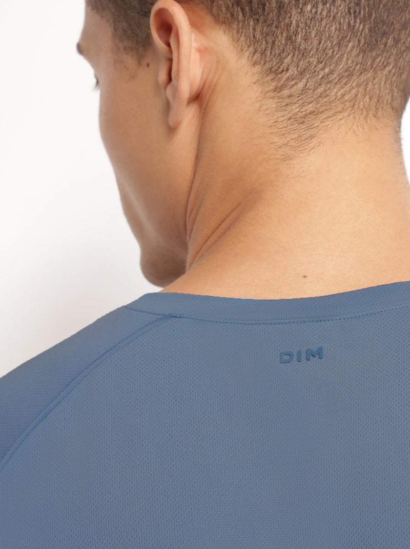 T-Shirt de Sport Col Rond Dim Move Bleu denim - Kiabi