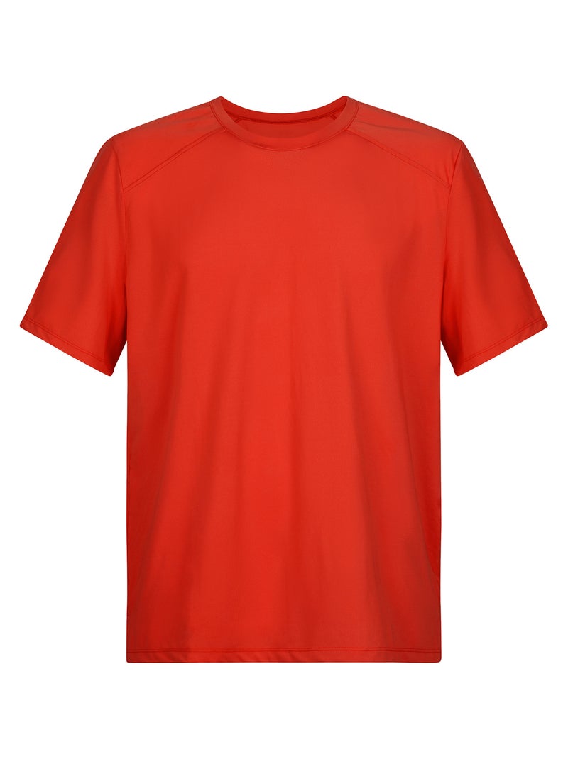 T-Shirt de Sport Col Rond Dim Move Orange - Kiabi