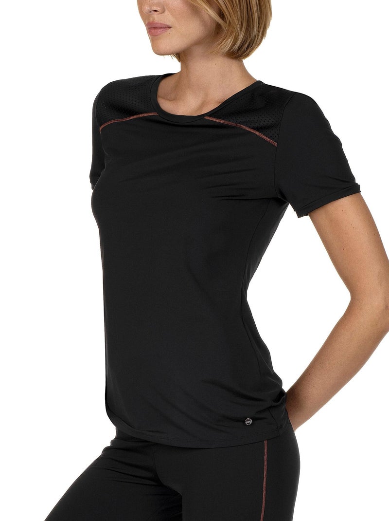 T-shirt de sport manches courtes Energy noir Noir - Kiabi