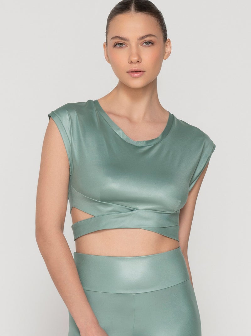 T-shirt de sport manches courtes FLEXFIT Vert - Kiabi