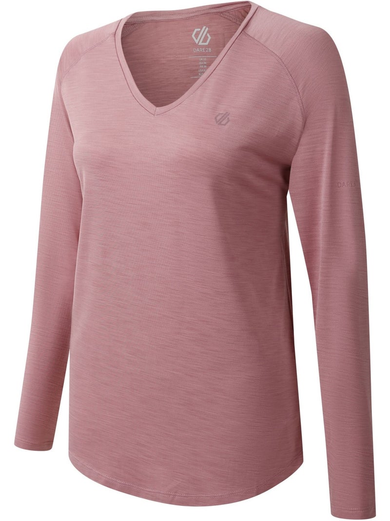 T-shirt de sport manches longues discern - dare 2b Mauve lilas - Kiabi