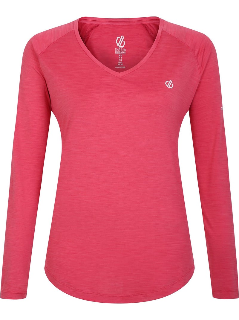 T-shirt de sport manches longues discern - dare 2b Rose fushia - Kiabi