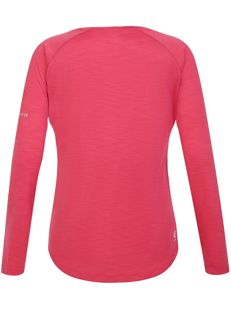 T-shirt de sport manches longues discern - dare 2b Rose fushia - Kiabi