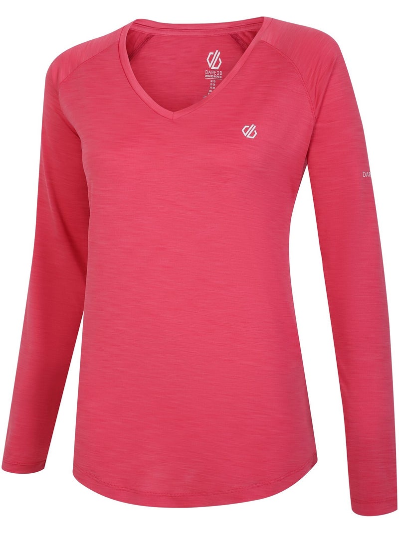 T-shirt de sport manches longues discern - dare 2b Rose fushia - Kiabi