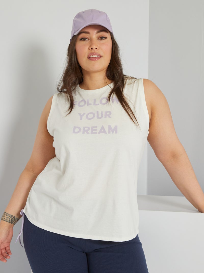 T-shirt de sport sans manches Blanc - Kiabi