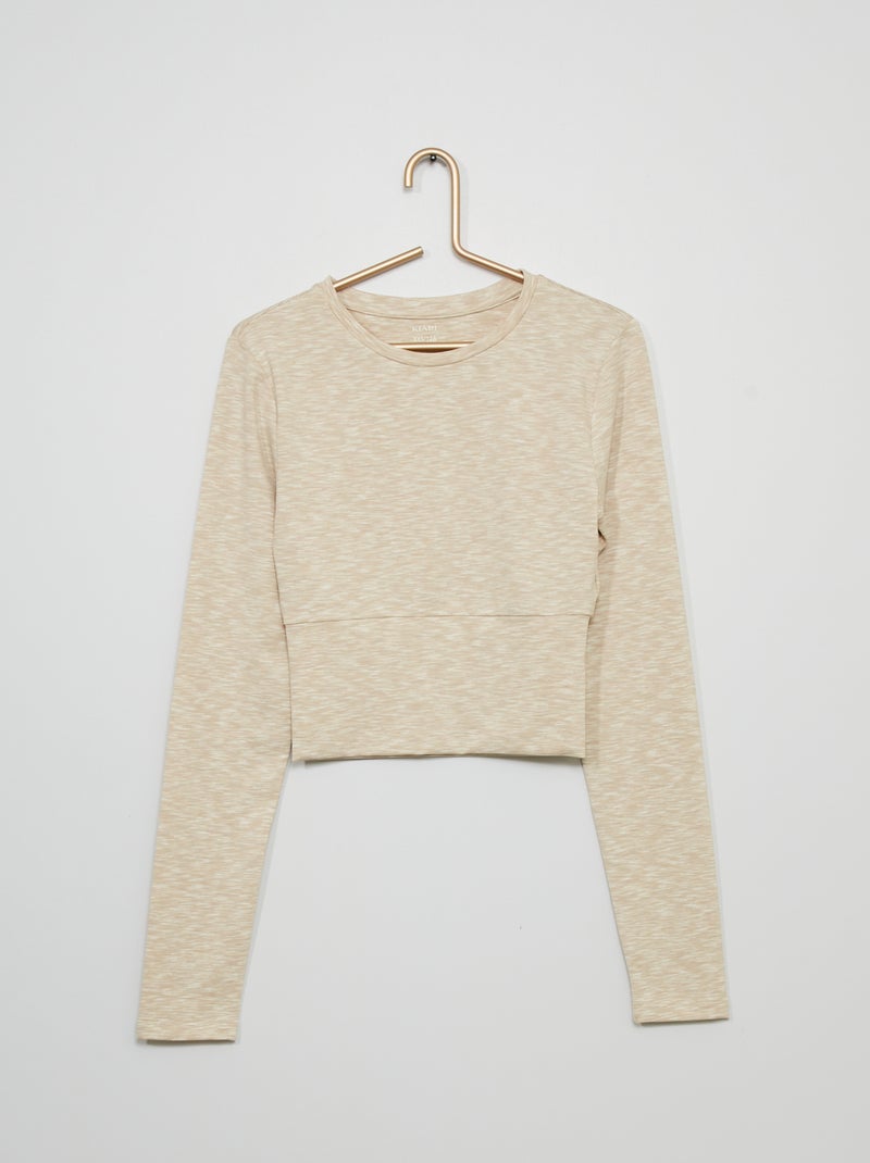 T-shirt de sport tie and dye beige - Kiabi