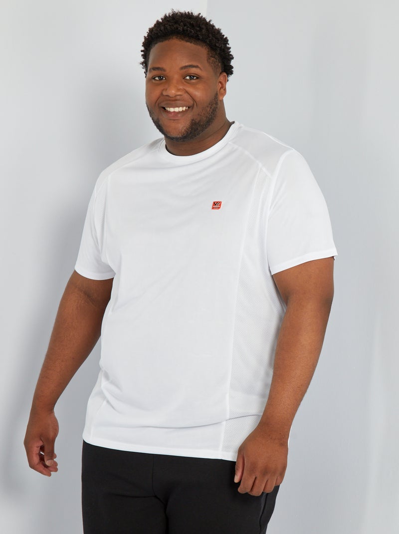T-shirt de sport uni blanc - Kiabi