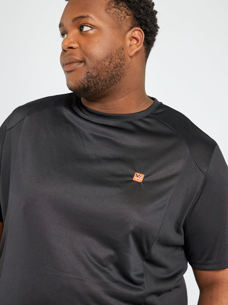 T-shirt de sport uni noir - Kiabi