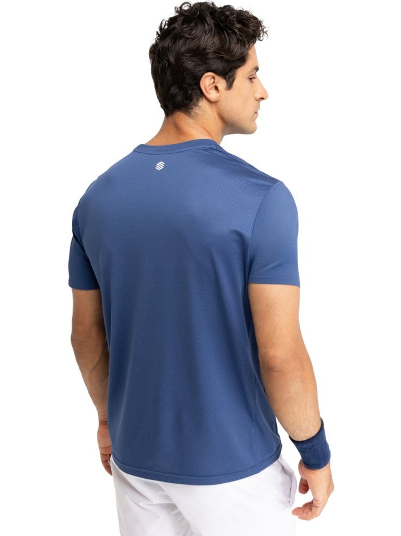 T-shirt de tennis manches courtes homme tennis homme lob Bleu - Kiabi