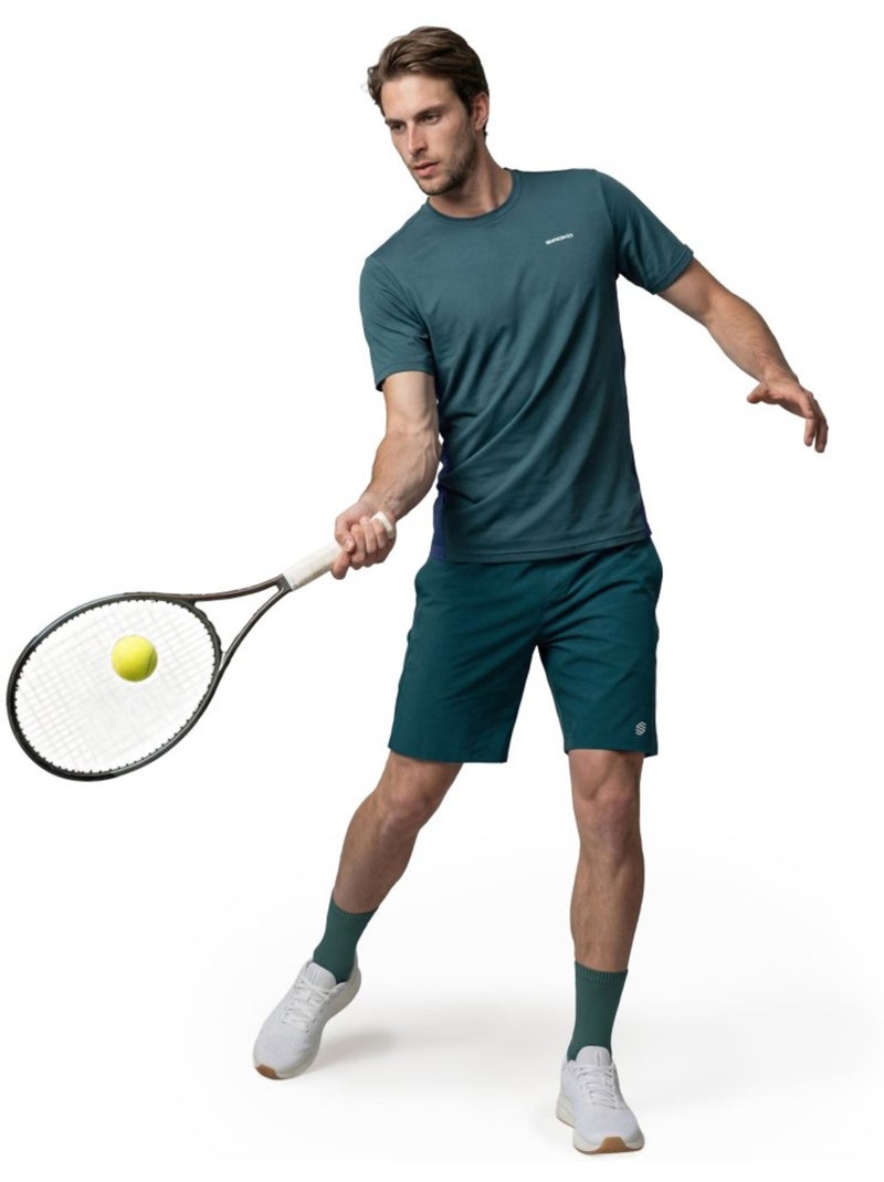 T-shirt de tennis manches courtes homme tennis homme lob Vert - Kiabi
