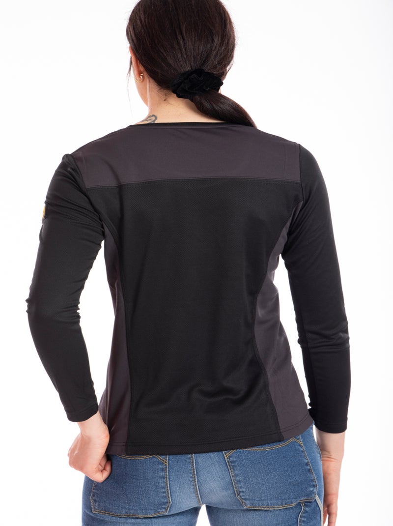 T-shirt de travail à manches longues HOLLY 'Rica Lewis' Noir - Kiabi