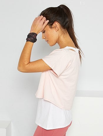 T-shirt de yoga 2 en 1