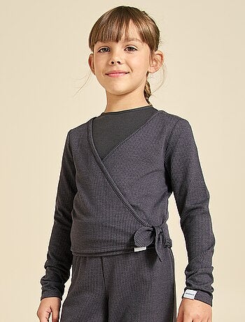 Ekstract - T-shirt de yoga cache-cœur à manches longues