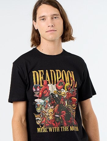 T-shirt 'Deadpool' 'Marvel' à manches courtes