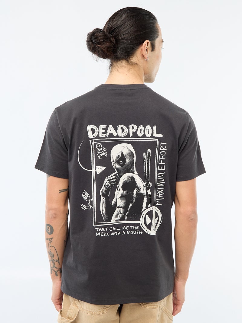 T-shirt 'Deadpool' 'Marvel' imprimé recto-verso Noir - Kiabi