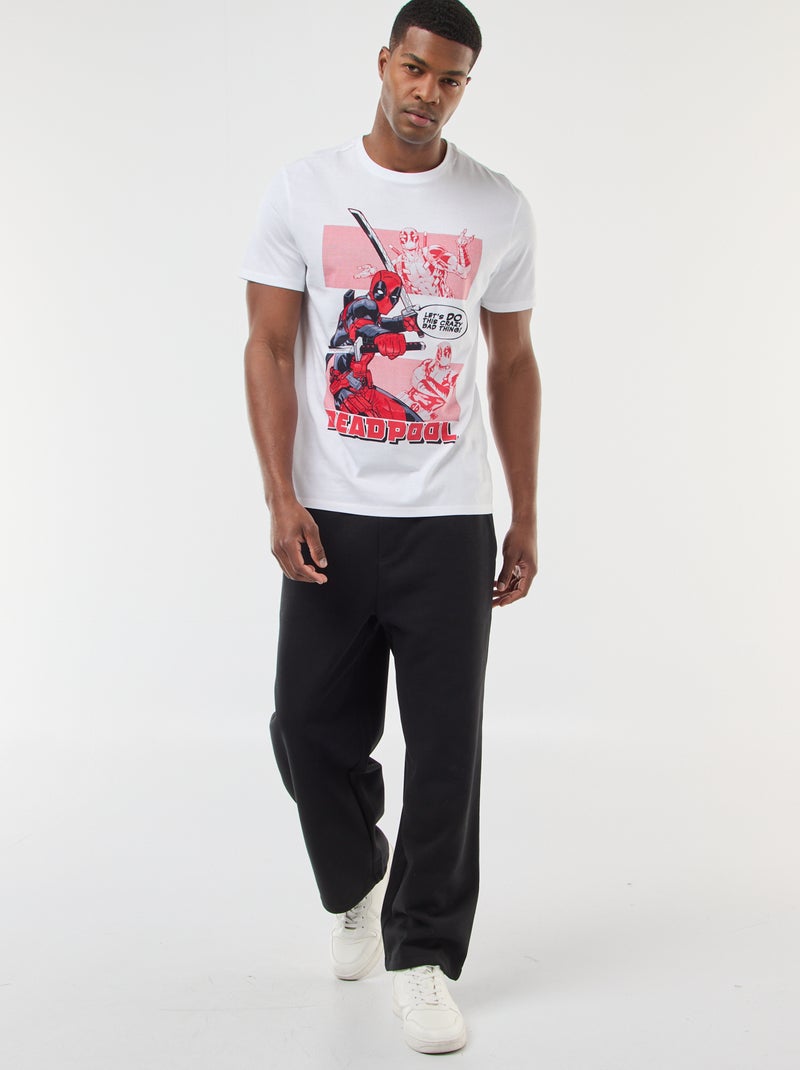 T-shirt 'Deadpool' 'Marvel' manches courtes Blanc - Kiabi