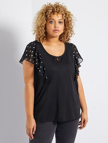 T-shirt décolleté goutte