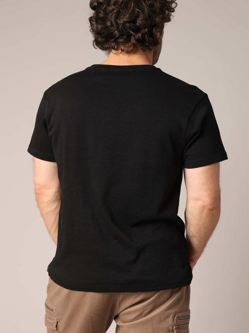 T-shirt décontracté avec poche poitrine contrastée 'Deeluxe' Noir - Kiabi