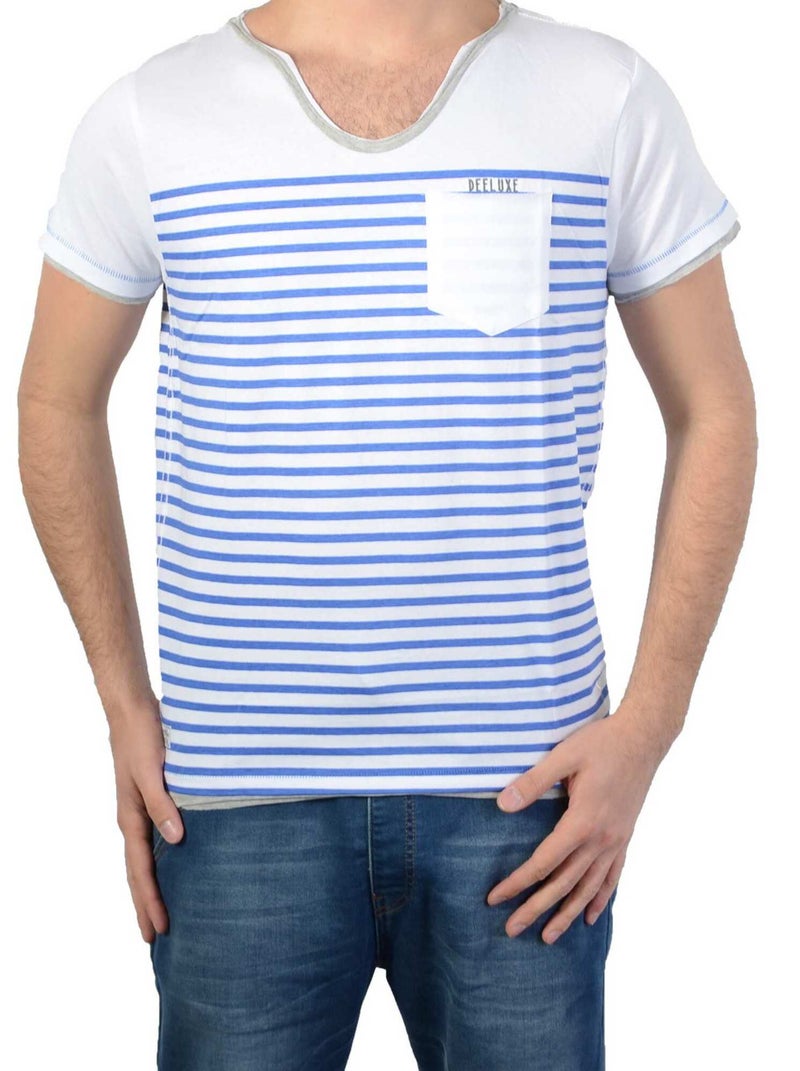 T shirt Deeluxe S161152 Fisher White Blanc - Kiabi