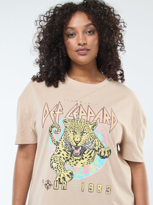 T-shirt 'Def Leppard' imprimé recto-verso à manches courtes - Kiabi