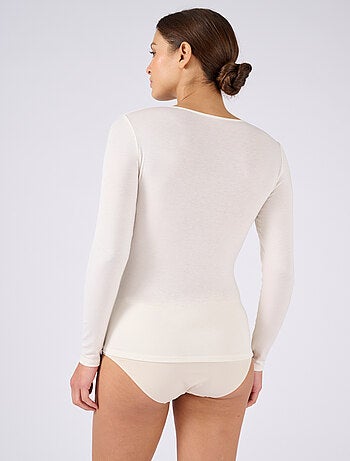 T-shirt dentelle manches longues Thermolactyl Sensitive - Damart