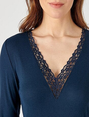 T-shirt dentelle manches longues Thermolactyl Sensitive - Damart