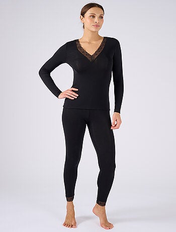 T-shirt dentelle manches longues Thermolactyl Sensitive - Damart