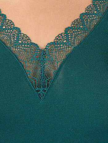 T-shirt dentelle manches longues Thermolactyl Sensitive - Damart