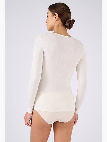 T-shirt dentelle manches longues Thermolactyl Sensitive thermique - Damart