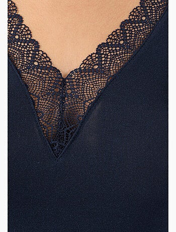 T-shirt dentelle manches longues Thermolactyl Sensitive thermique - Damart