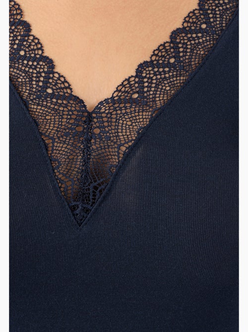 T-shirt dentelle manches longues Thermolactyl Sensitive thermique - Damart - Kiabi