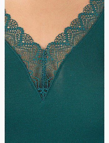 T-shirt dentelle manches longues Thermolactyl Sensitive thermique - Damart