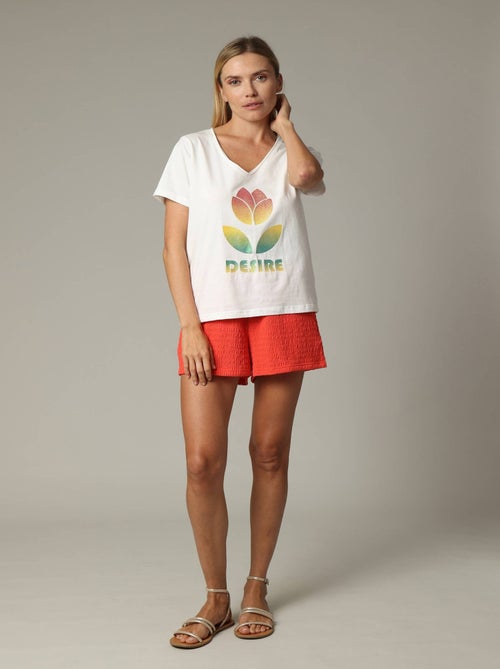 T-shirt DESIRE 100% coton à la coupe classique avec imprimé 'Deeluxe' - Kiabi