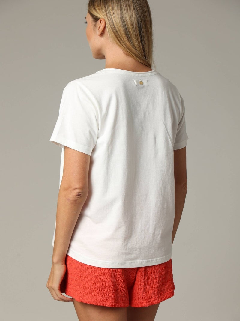 T-shirt DESIRE 100% coton à la coupe classique avec imprimé 'Deeluxe' Blanc - Kiabi