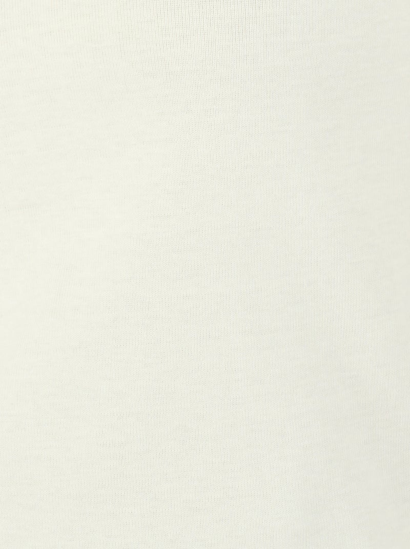 T-shirt détail bijoux - Damart Blanc cassé - Kiabi