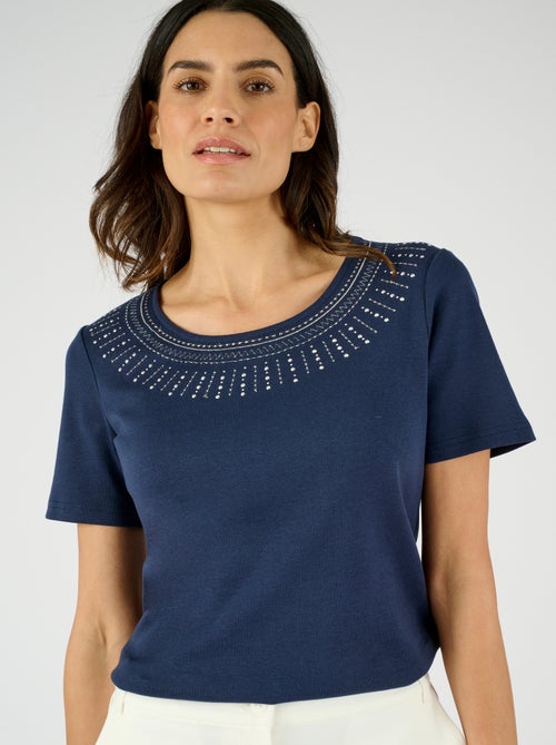 T-shirt détail bijoux - Damart - Kiabi