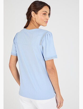 T-shirt détails dentelle - Damart