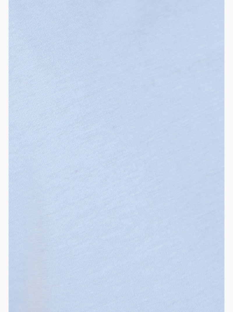 T-shirt détails dentelle - Damart Bleu - Kiabi