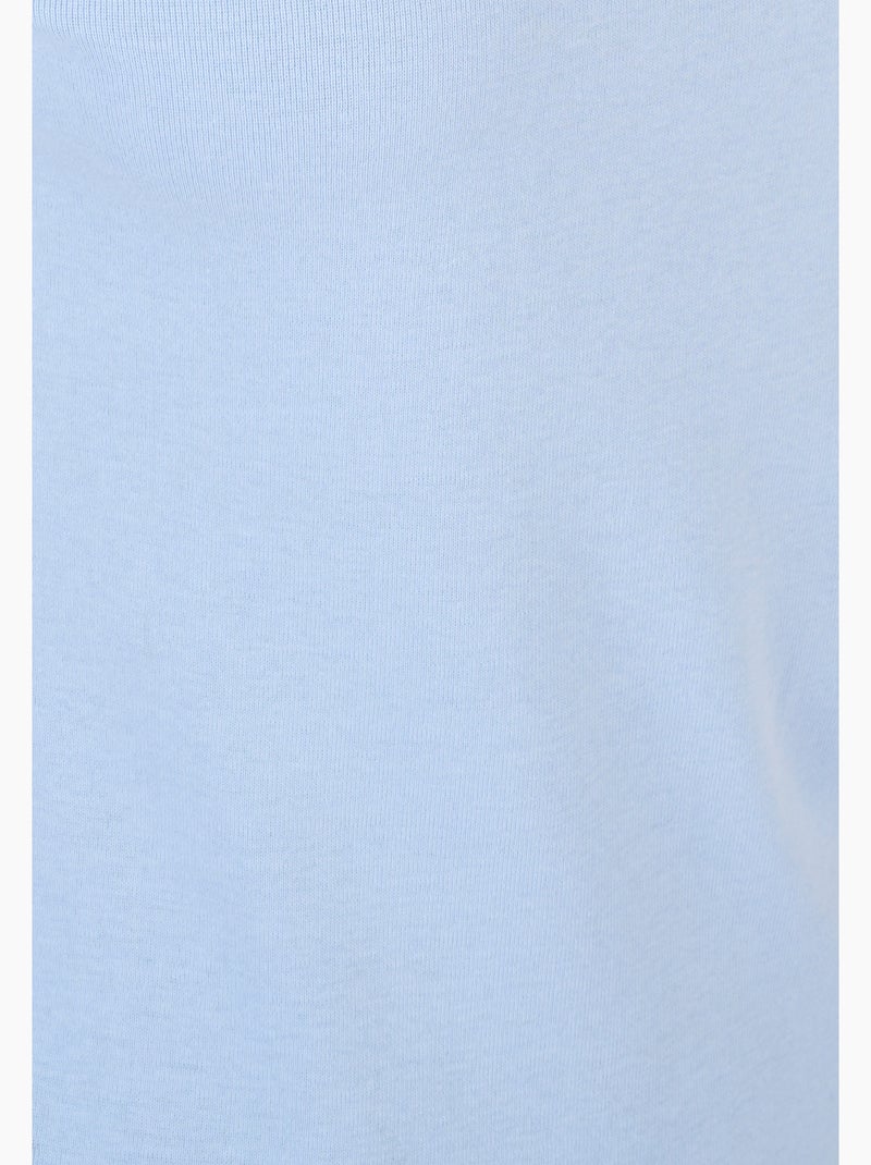 T-shirt détails fantaisie - Damart Bleu clair - Kiabi