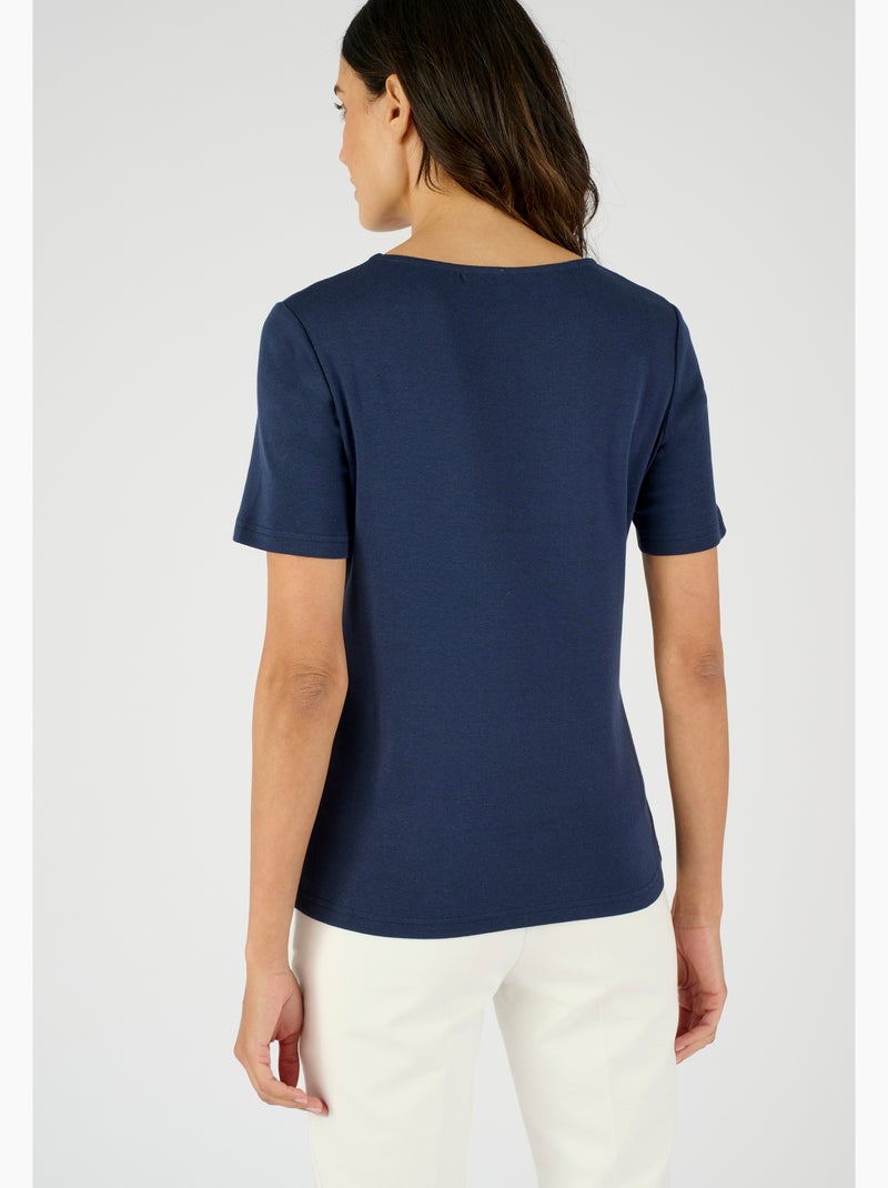 T-shirt détails fantaisie - damart Bleu - Kiabi