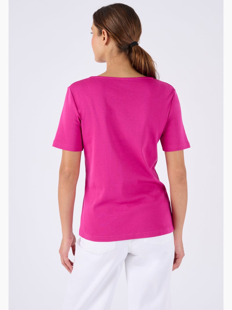 T-shirt détails fantaisie - damart Violet - Kiabi