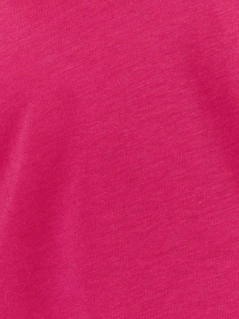 T-shirt détails macramé - Damart Rose - Kiabi