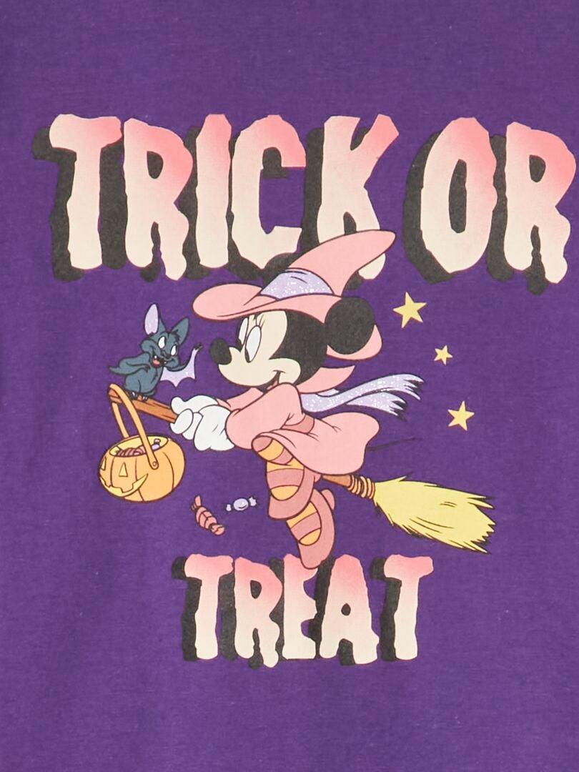 T-shirt 'Disney' à col rond - Halloween Violet - Kiabi