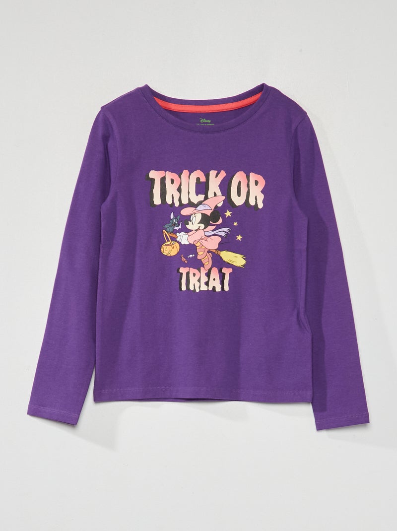 T-shirt 'Disney' à col rond - Halloween Violet - Kiabi