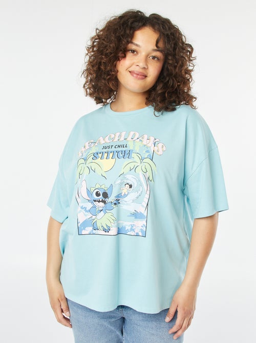 T-shirt 'Disney' à manches courtes et col rond - Kiabi