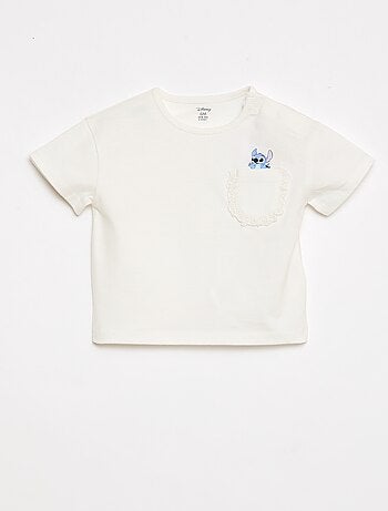 T-shirt 'Disney' à manches courtes et poche volantée