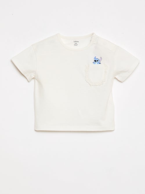 T-shirt 'Disney' à manches courtes et poche volantée - Kiabi