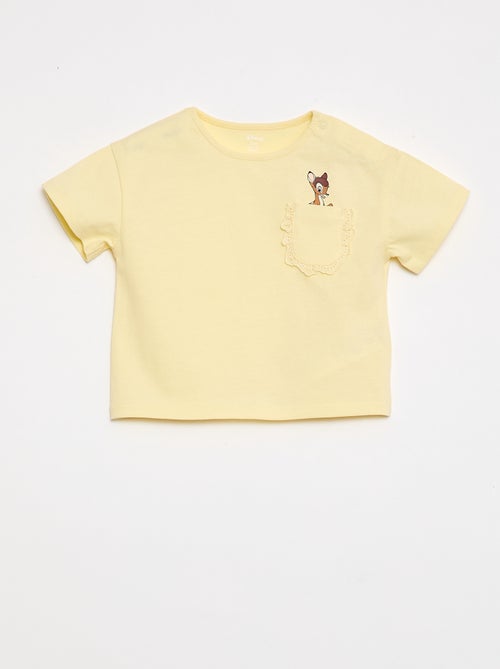 T-shirt 'Disney' à manches courtes et poche volantée - Kiabi