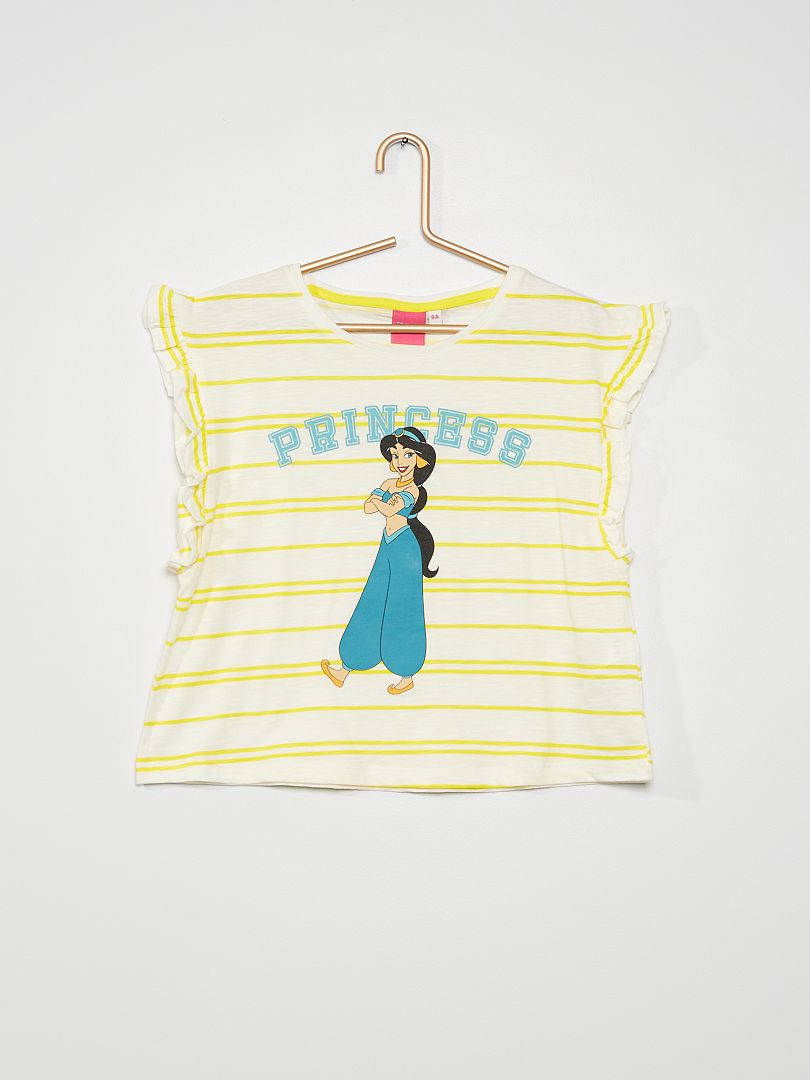 T-shirt 'Disney' ample à volants jaune - Kiabi