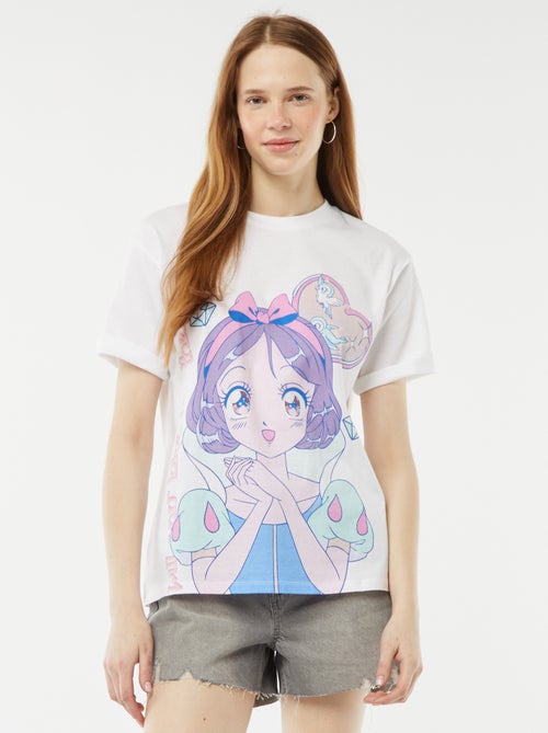 T-shirt 'Disney' 'Blanche Neige' 'Manga' manches courtes - Kiabi